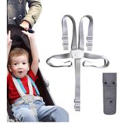 KEMUZ Harnais De Sécurité Bébé 5 Points Avec Sangle Chaise Haute, Ceinture Réglable Pour Enfant, Harnais Universel Pour Poussette, Chaise Haute Et Siège Auto, Confortable Et Robuste