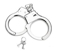 KEMUZ Menottes De Police En Métal Pour Enfants - Équipement Pour Déguisement De Policier Pour Enfants,Ouverture Gratuite Menottes Robustes, Également Pour Adultes, Pour Jeux Sexuels