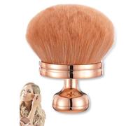 KEMUZ Pinceau de maquillage extra large pour le corps 74 mm - Pinceau kabuki ovale pour fond de teint liquide, poudre, bronzant, crème solaire et outil de maquillage (Or rose)