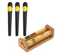 KEMUZ Rouleuse À Cigarette Et Rouleuse À Joint Professionnelle - Machine À Rouler Métal Premium Avec 3 Tubes Réutilisables - Pour Fumeurs, Facile À Utiliser À La Maison Ou En Voyage