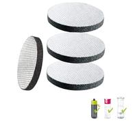 KEMUze Lot de 4 Disques Filtrants pour Bouteille d'Eau - Compatible Brita Fill & Go, Réduit PFAS, Chlore, Microparticules et Améliore le Goût de l'Eau