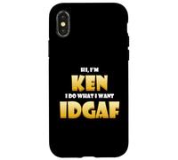 Ken Costume IDGAF Meme Personalized First Name Kenneth Joke Coque pour iPhone X/XS