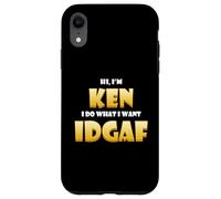 Ken Costume IDGAF Meme Personalized First Name Kenneth Joke Coque pour iPhone XR