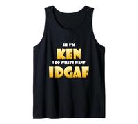 Ken Costume IDGAF Meme Personalized First Name Kenneth Joke Débardeur