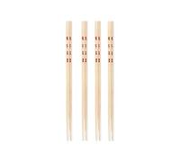 Ken Hom KH512 Set de Baguettes Bambou, 26cm, Excellence, Lot de 4 paires de baguettes en bambou réutilisables, Ne passe pas au lave-vaisselle, Garantie de 2 ans