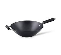 Ken Hom Poêle à Wok KH435001 35 cm – Revêtement antiadhésif, Acier au carbone, Induction, 2 ans