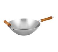 Ken Hom KH432003 Wok Traditionnel Acier au Carbone | 32cm | Excellence | Poele Wok Induction/Compatible avec les ustensiles en métal | Ne passe pas au lave-vaisselle | Garantie de 10 ans