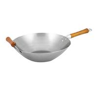 Ken Hom KH436003 Wok Traditionnel Acier au Carbone | 36cm | Excellence | Poele Wok Induction/Compatible avec les ustensiles en métal | Ne passe pas au lave-vaisselle | Garantie de 10 ans
