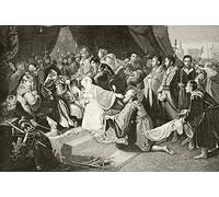 Ken Welsh / Design Pics - Queen Philippa Interceding With Her Husband Edward Iii To Spare The Lives Of The Burghers Of Calais. From The National And Domestic History Of England By William Aubrey Published London Circa 1890 Photo Print (86,36 x 60,96 cm)