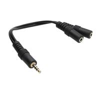 kenable 3,5 mm 4 Pôles Casque Diviseur Jack Fiche Vers Deux 4 Pôles Femelles 15 cm