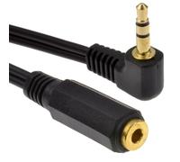 kenable 3,5 mm Droit Angle Stéréo Jack Vers Femelle Casque d'extension Rallonge câble 1 m [1 mètre/1m]