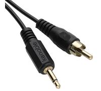 kenable 3,5 mm Mono Jack Fiche Vers Seul RCA Cinch Fiche câble 3 m [3 mètre/3m]