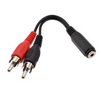 kenable 3,5 mm Stéréo Jack Femelle Vers Double Cinch RCA Fiches adaptateur câble