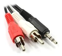 kenable 3,5 mm Stéréo Jack Vers Double RCA Cinch Fiches l'audio câble Cordon 3 m [3 mètre/3m]