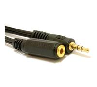 kenable 3,5 mm Stéréo Jack Vers Femelle Casque d'extension Rallonge Plaqués Or câble 2 m [2 mètre/2m]