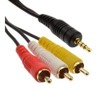 kenable 4 Pôles 3,5 mm Jack Vers 3 x RCA Composite & Stéréo l'audio câble 2 m [2 mètre]
