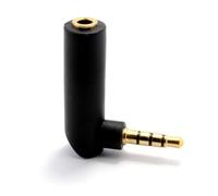 kenable 4 Pôles Droit Angle 3,5 mm Jack Adaptateur Fiche pour Phones/Headsets avec Micro Plaqués Or
