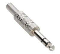 kenable 6,35 mm Métal Stéréo Jack Fiche & Strain Relief Soudure Bouchon