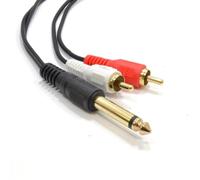 kenable 6,35 mm Mono Jack Fiche Vers Cinch RCA Fiches Blindé l'audio câble 5 m [5 mètre/5m]