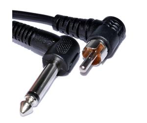 kenable 6,35 mm Mono Jack Fiche Vers RCA Mâle Fiche Droit Angle l'audio câble 1 m [1 mètre]