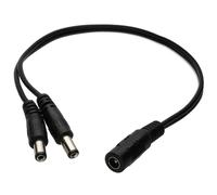 kenable Adaptateur répartiteur d'alimentation CC 2 voies 2,1 mm CCTV 12 V PSU vers 2 câbles de caméra
