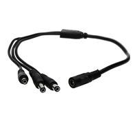 kenable Adaptateur répartiteur d'alimentation CC 3 voies 2,1 mm CCTV 12 V PSU vers câble de caméra 3 caméras