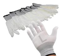kenable Blanc Work Gants Anti Statique Non Sleeve Lot De 6 Grand [Large]
