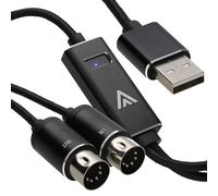 kenable Câble Adaptateur USB 2.0 A vers Interface MIDI avec Entrée et Sortie MIDI pour Windows 11/macOS - 1,5m