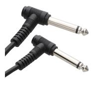 kenable Câble Audio Jack 6,35mm Mono Coudé 90° pour Guitare Instrument Clavier Synthé 3m Noir