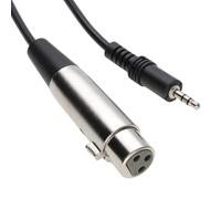 kenable Câble Audio Jack Stéréo 3,5mm vers XLR Femelle 3 Broches pour PC Ordinateur Portable vers Table Mixage Enceinte 2m Noir