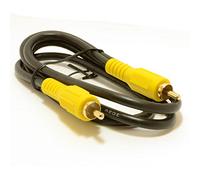 kenable Câble Audio Numérique Coaxial SPDIF et Vidéo Composite RCA Phono Mâle vers Mâle - 1m Noir
