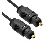 kenable Câble Audio Numérique Optique TOSLink 2,2mm - Profil Bas Flexible Son Surround 5.1 Connecteurs Dorés - 0,5m Noir