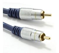 kenable Câble Audio Numérique SPDIF 75 Ohm OFC Subwoofer RCA Phono Plaqué Or Bleu Foncé 1m