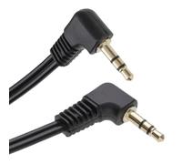 kenable Câble Audio Stéréo Jack 3,5mm Mâle Coudé Double Connecteur à Angle Droit pour Écouteurs MP3 Téléphone Mobile AUX 1m