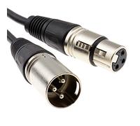 kenable Câble Audio XLR 3 Broches Mâle vers Femelle Blindé pour Microphone Noir 0,5m 50cm