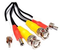 kenable Câble CCTV BNC Vidéo RCA Audio et Alimentation DC 2,1mm Pré-Terminé pour Caméra de Surveillance DVR avec Connecteurs Mâle Femelle Noir 5m