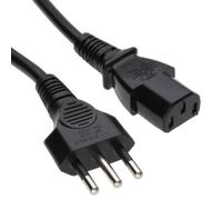 kenable Câble d'alimentation Italien CEI 23-50 vers IEC C13 0.75mm² Noir 2 m [2 mètres/2m]