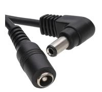 kenable Câble d'Extension Alimentation DC 5,5 x 2,5mm Mâle Femelle Coudé à Angle Droit pour CCTV 10m Noir