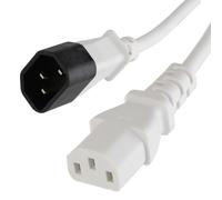 kenable Câble d'extension d'alimentation IEC mâle vers femelle UPS C14/C13 Blanc 2 m