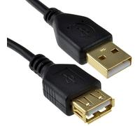 kenable Câble d'Extension USB 2.0 Gold 24AWG Haute Vitesse A Mâle vers A Femelle 0,5m Noir