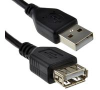 kenable Câble d'Extension USB 2.0 Haute Vitesse 24AWG Mâle A vers Femelle A Blindé Noir 0,6m