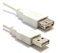 kenable Câble d'Extension USB 2.0 Haute Vitesse A Mâle vers A Femelle Blanc 2m - Rallonge pour Imprimante Scanner Clavier Souris