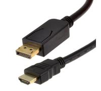 kenable Câble DisplayPort vers HDMI Mâle 3m Noir pour Écran Moniteur TV 1080P Audio Numérique