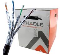 kenable Câble Ethernet externe blindé CAT7 en cuivre S/FTP (noir, 305 m)