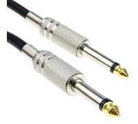 kenable Câble Instrument Guitare Pro Jack 6,35mm Mono Connecteurs Métalliques Plaqués Or Faible Bruit 4m Noir
