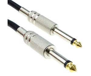 kenable Câble Instrument Guitare Pro Jack 6,35mm Mono Connecteurs Métalliques Plaqués Or Faible Bruit 4m Noir