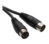kenable Câble MIDI 5 Broches DIN Mâle vers DIN Mâle 6m Noir - Liaison Audio Synthétiseur Clavier Batterie Électronique