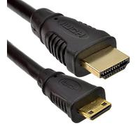 kenable Câble Mini HDMI Type C Mâle vers HDMI Mâle Gold Haute Vitesse avec Ethernet 1m Noir