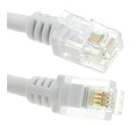 kenable Câble Modem ADSL 2+ Haut Débit RJ11 vers RJ11 pour Routeur Internet Box Fibre DSL 10m Blanc