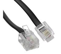 kenable Câble Modem ADSL RJ11 vers RJ11 Prise Téléphonique vers Routeur Cuivre Plat Noir 10m
